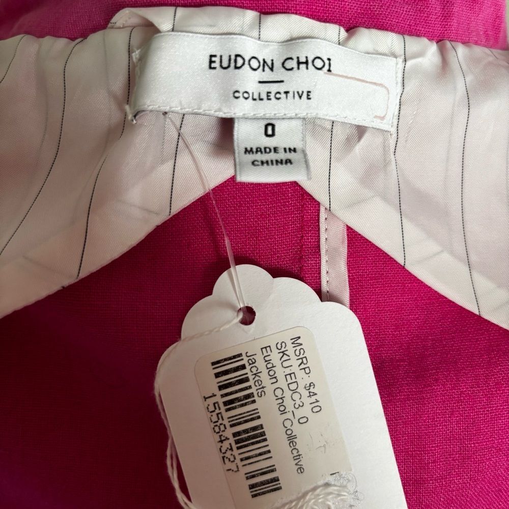 Eudon Choi Collective Oversized Pink Linen Open Blazer w/ Side Cutouts | EUC | 0 - Picture 8 of 8
